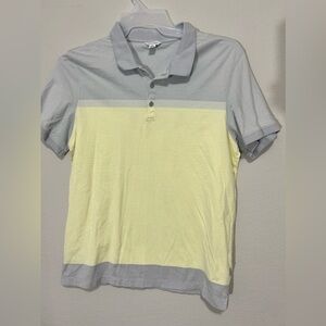 MEN’S Calvin Klein Collared Dress Shirt Easter Yellow Large